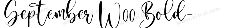 September W00 Bold字体转换